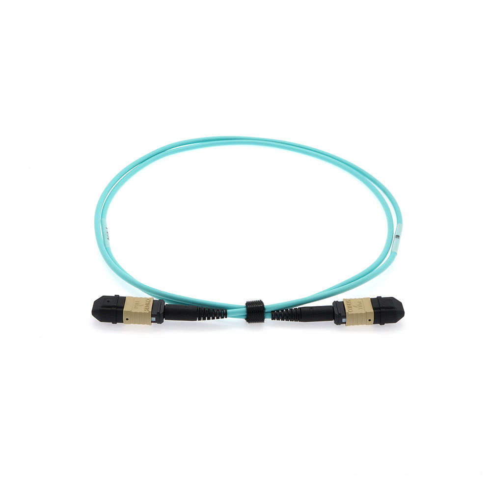 Senko MPO/UPC F/F 12-Fiber Type A OM3 Multimode Fiber Optic Cable Aqua Senko MPO/UPC F/F 12-Fiber Type A OM3 Multimode Fiber Optic Cable Aqua